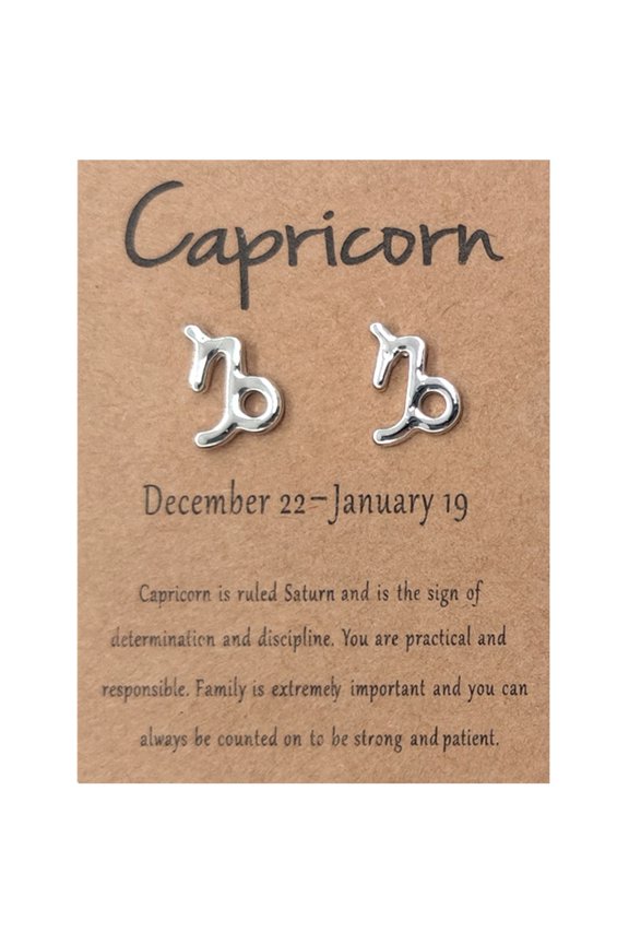 Wholesale Twelve Constellation Earrings Brown Paper Card Constellation Card Earrings