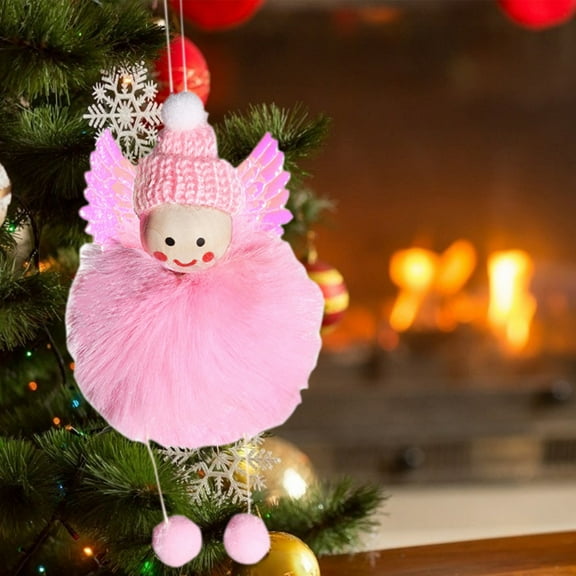 Wholesale karymi Christmas Cute Plush Doll Hanging Ornament 7x4.7in Pink White Red Tree Pendant for Festive Party Decor Christmas Gifts Best Sellers Winter Savings