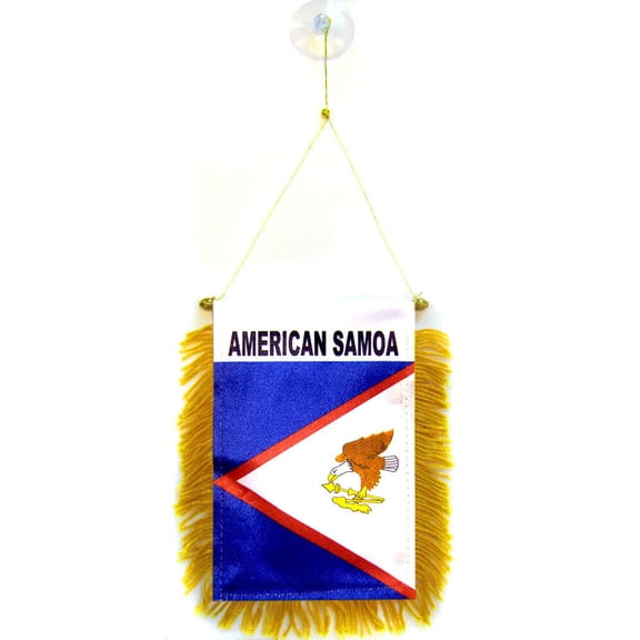 Wholesale lot 12 American Samoa Mini Flag 4"x6" Window Banner w/ suction cup