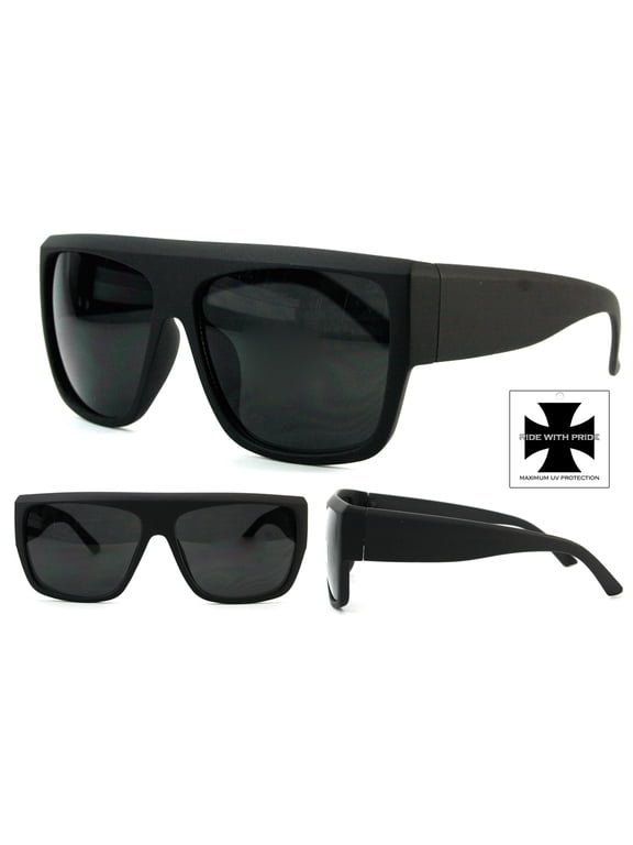 Wholesale lot of 12 RIDE WITH PRIDE SUNGLASSES Black Dark Lens Bikers UV-400
