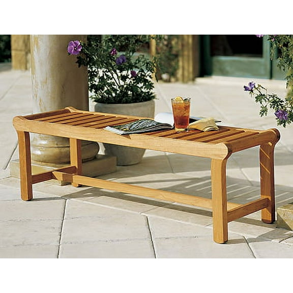 WholesaleTeak Outdoor Patio Grade-A Teak Wood 55" Revni Backless Bench #WMBHBL