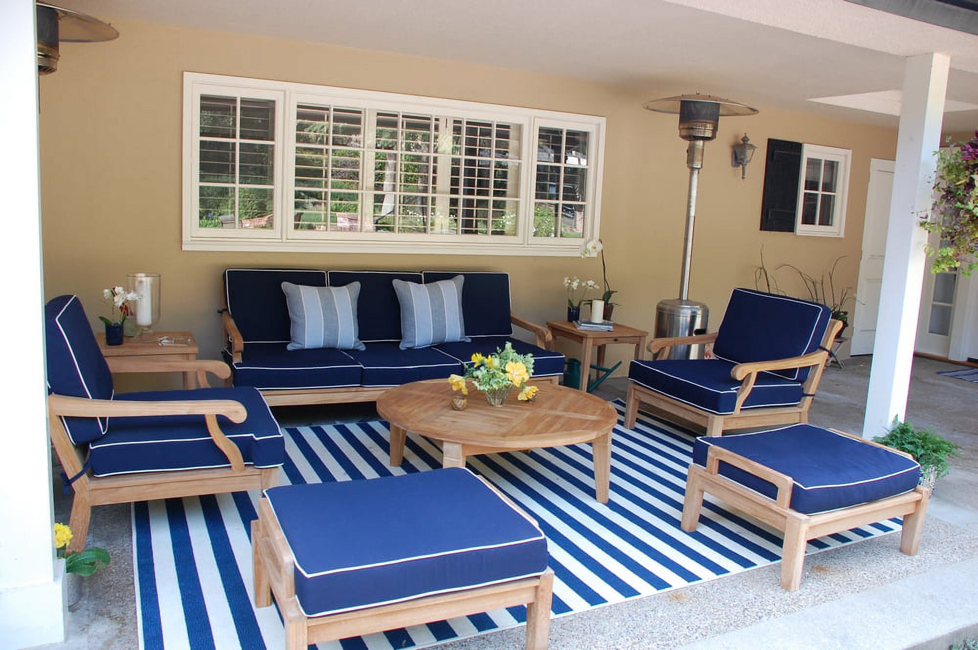 WholesaleTeak Outdoor Patio GradeA Teak Wood 7 Piece Teak Sofa Set