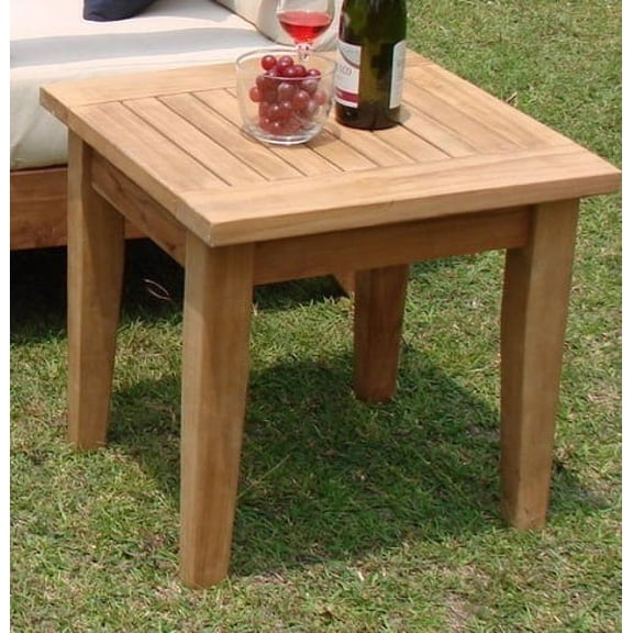 WholesaleTeak Outdoor Patio Grade-A Teak Wood Atnas 26" Square Side Table / End Stool #WMAXSTAT