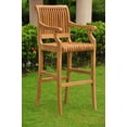 thumbnail image 1 of WholesaleTeak Outdoor Patio Grade A Teak Wood Giva Bar 30" Seat High Arm Chair only (Cushions Sold Separately ) #WMBRAC, 1 of 4