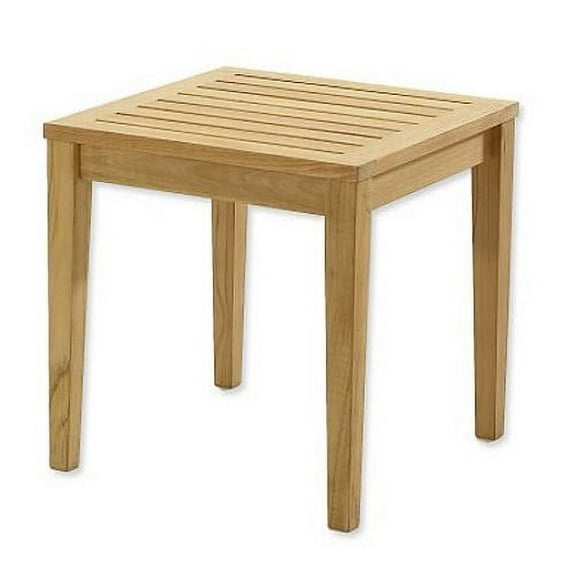 WholesaleTeak Outdoor Patio Grade-A Teak Wood Sack 20.75" Square Side Table / End Stool #WMAXSTSK