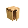 thumbnail image 1 of WholesaleTeak Outdoor Patio Grade-A Teak Wood Towel Hamper / Waste Trash Can Box Utility Receptacle With Ashtray #WMAXTB, 1 of 3