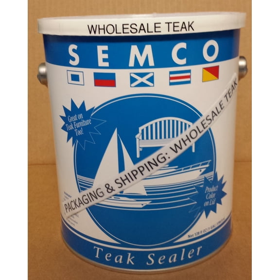 WholesaleTeak Semco Teak Wood Sealer Waterproofing Sealant Protector (1 Gallon) - Honey Tone Finish #WMAXSMH