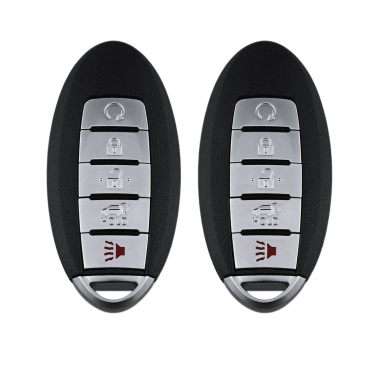 Replacement Key Fob Shell Case For Nissan (No Electronics) – Black With Pad, KR5S180144014