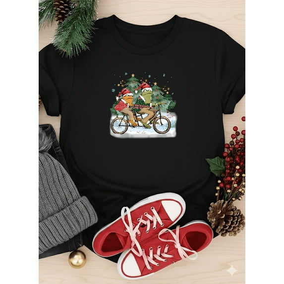 Wholesome Frog And Toad Christmas Retro Cartoon Holiday Art Unisex T-Shirt V50444 up to size 5XL