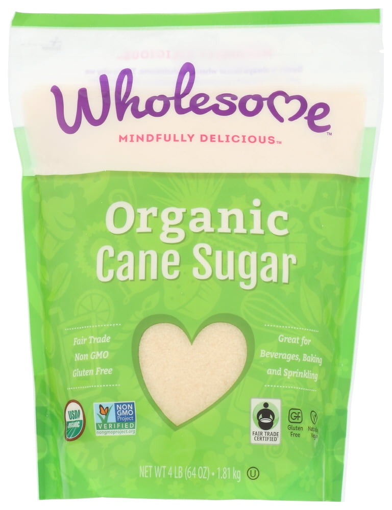 Wholesome! Organic Cane Sugar, Evaporated Cane Juice, 4 Lb