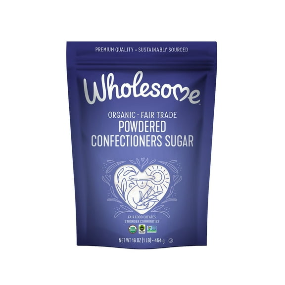 Wholesome Organic Powdered Confectioners Sugar, 16oz, Pack of 6 (1 Pound (Pack of 6))