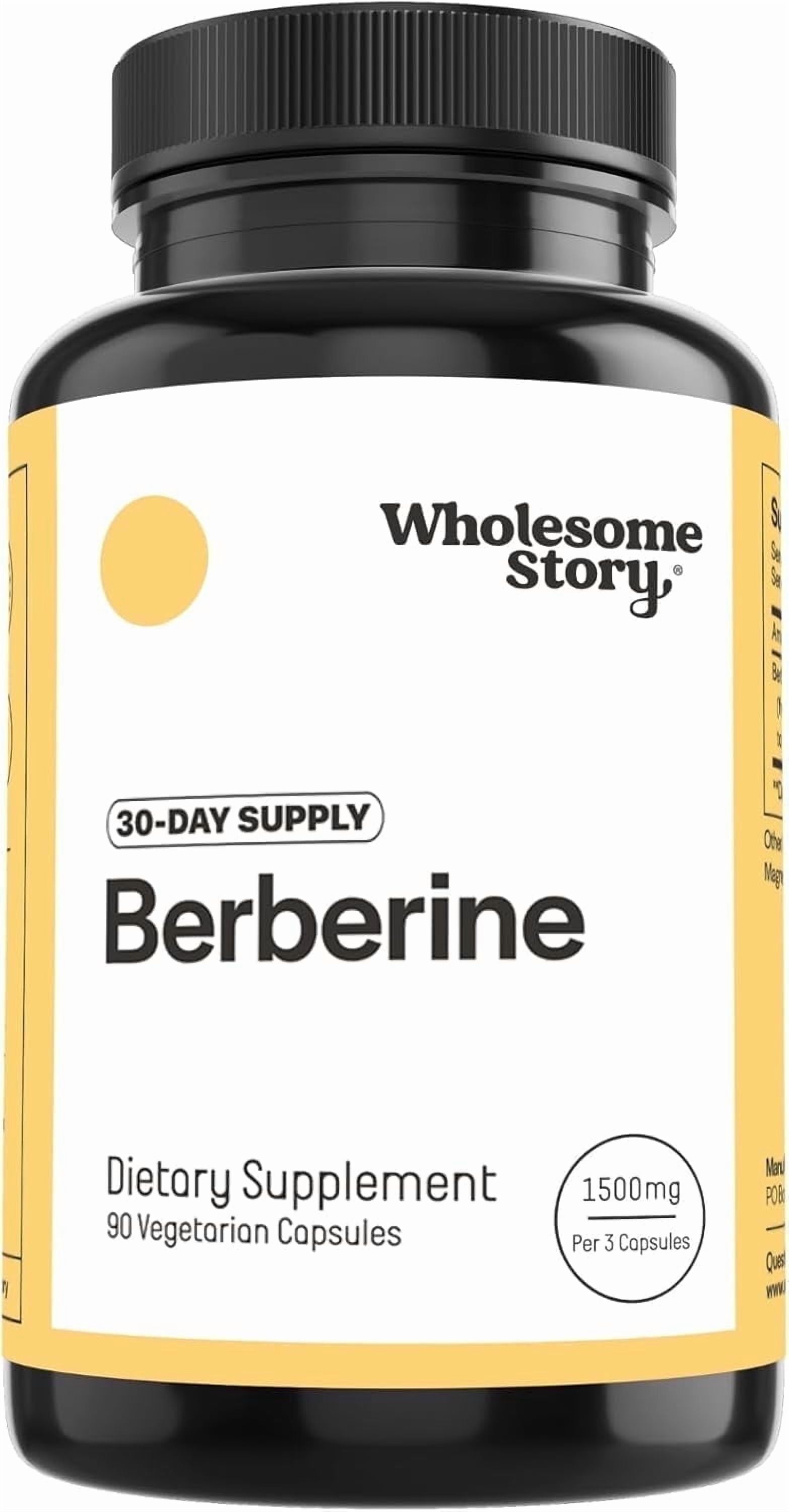 Wholesome Story 1500mg Berberine Supplement for Hormonal Balance & Metabolic Health, 90 Capsules