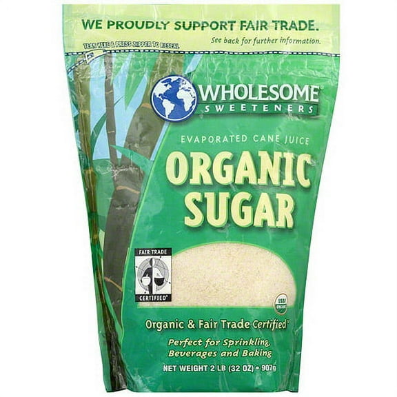 Wholesome Sweeteners Organic Sugar, 2 lb (Pack of 12)