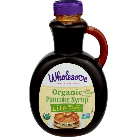 Wholesome Sweeteners Organic Syrup - Pancake Lite - Case of 6 - 20 fl oz
