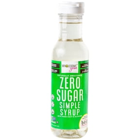 Wholesome Yum Zero Sugar Simple Syrup - Sugar Free Simple Syrup with Monk Fruit & Allulose, 12 fl oz Bottle