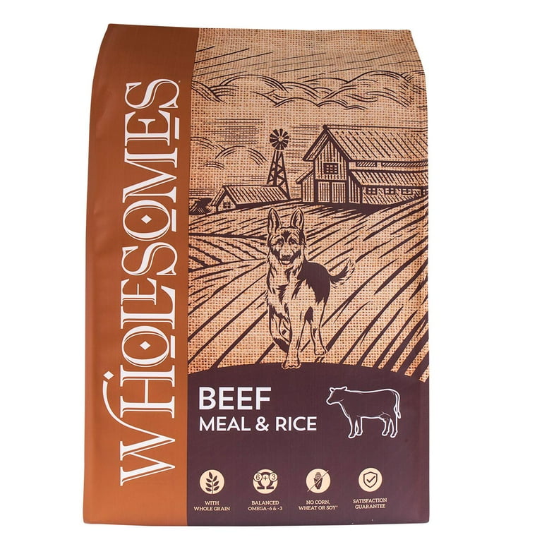 Wholesomes Beef Meal and Rice Recipe Dry Dog Food 40 lb. Bag