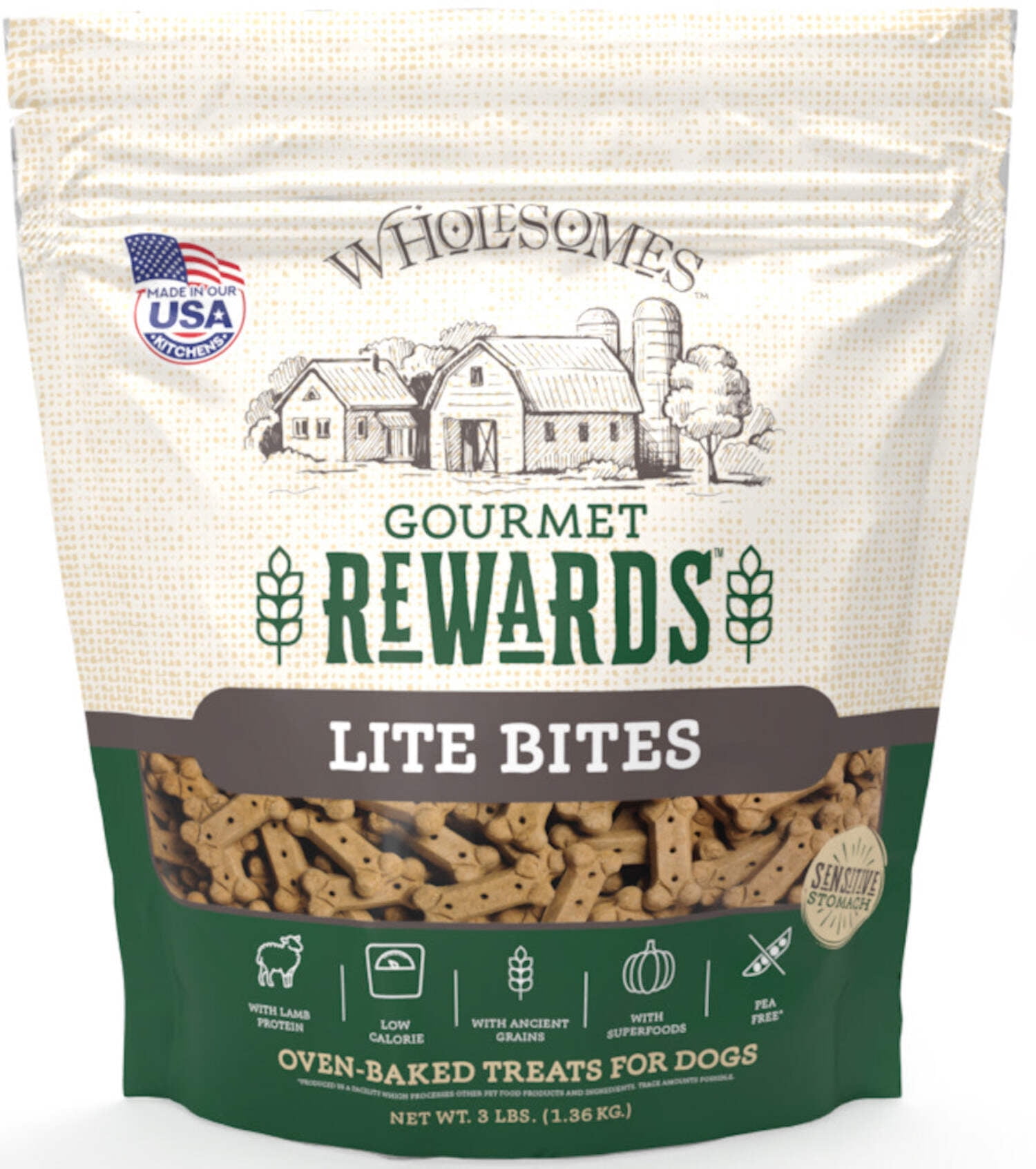Wholesomes Gourmet Rewards Biscuit Dog Treats Lite Bites Lite Bites, 1ea/3 lb