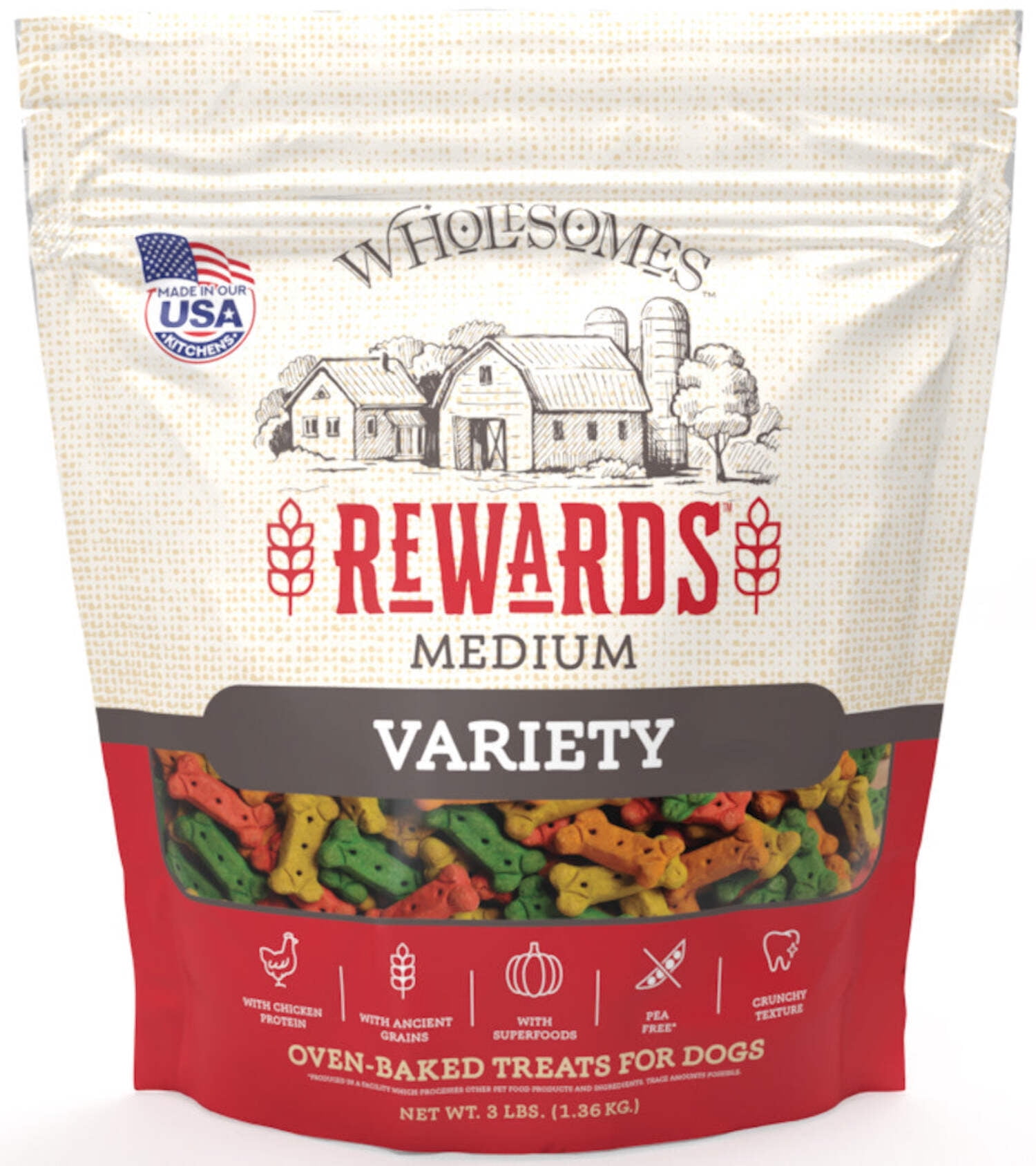 Wholesomes Rewards Biscuit Dog Treats Variety Variety, 1ea/MD, 3 lb