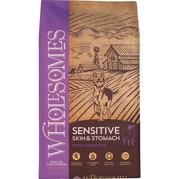 Wholesomes Sensitive Lamb & Brown Rice Dry Dog Food - All Lifestages, Kibble - 1 Count — Residential Use, Standard Application