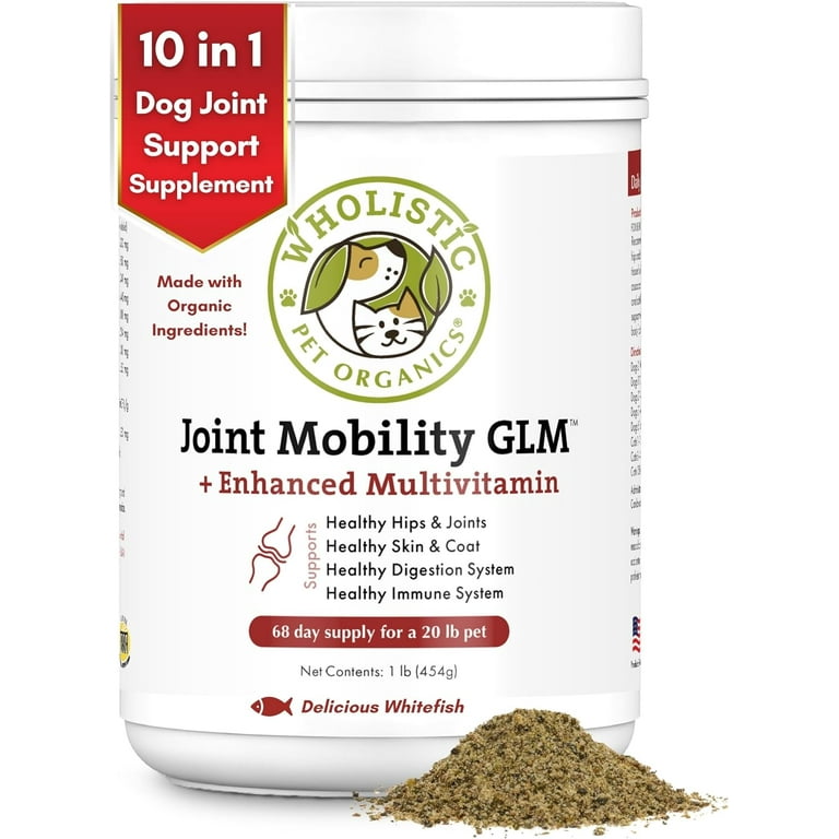 Wholistic Pet Organics Canine Complete Joint Mobility with Green Lipped Mussel Dog Supplement 1 Lb