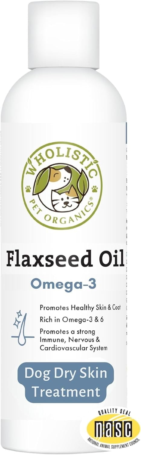 Wholistic Pet Organics Flaxseed Oil Skin & Coat Dog Supplement, 16 Fl Oz