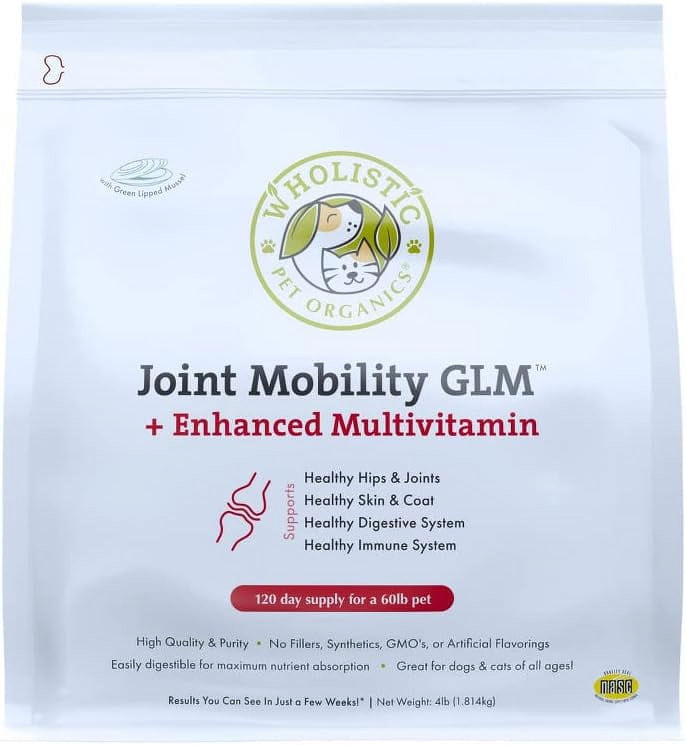 Wholistic Pet Organics Joint Supplement Joint Mobility with Green