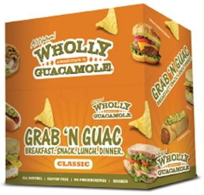 Wholly Classic Guacamole Snack Pack, 2 Ounce -- 30 per case.