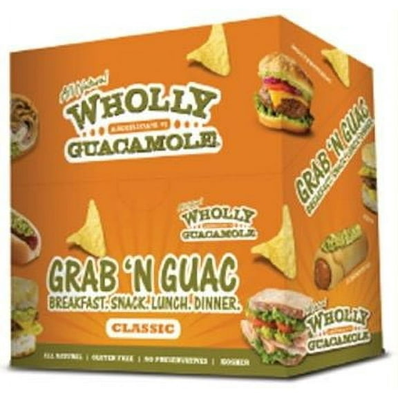 Wholly Classic Guacamole Snack Pack, 2 Ounce -- 30 per case.