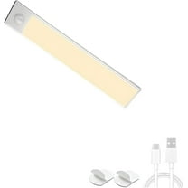 Whollyas/Conceptan/Sunnyluckday Punch-Free Smart Sensor Magnetic Rechargeable LED Lights, Wireless Under Cabinet Lighting, Human Body Induction Night Light LED, For Kitchen, Stairs (Warm 1PCS,4in