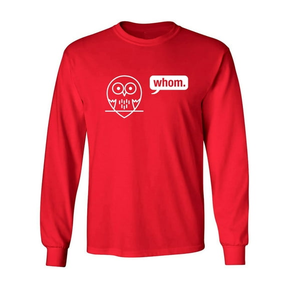 Whom (owl) Adult Long Sleeve T-shirt
