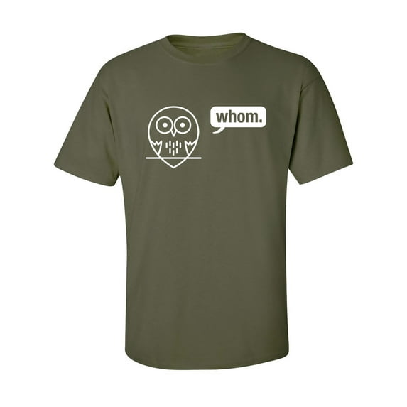 Whom (owl) Adult Short Sleeve T-shirt
