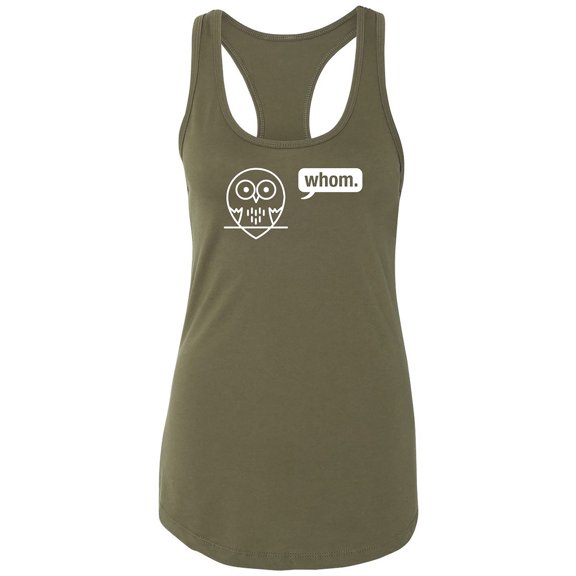 Whom (owl) Racerback Tank