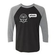 thumbnail image 1 of Whom (owl) Unisex 3/4 Sleeve Baseball Raglan Tee, 1 of 3