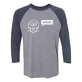 thumbnail image 1 of Whom (owl) Unisex 3/4 Sleeve Baseball Raglan Tee, 1 of 2