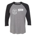 thumbnail image 1 of Whom (owl) Unisex 3/4 Sleeve Baseball Raglan Tee, 1 of 2
