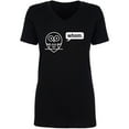 thumbnail image 1 of Whom (owl) Womens V-Neck T-Shirt, 1 of 2