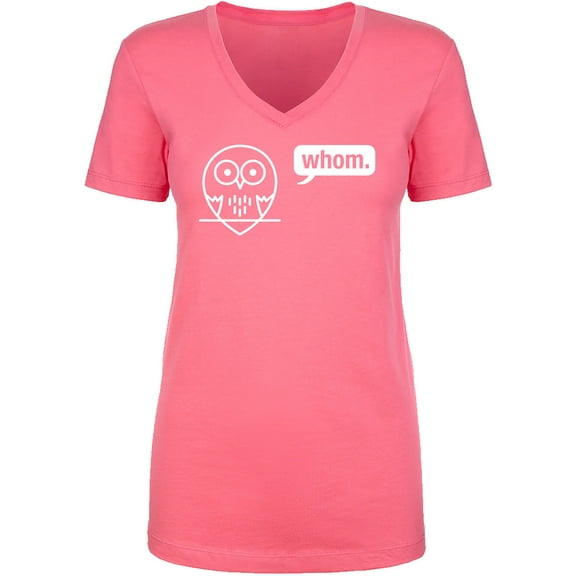 Whom (owl) Womens V-Neck T-Shirt