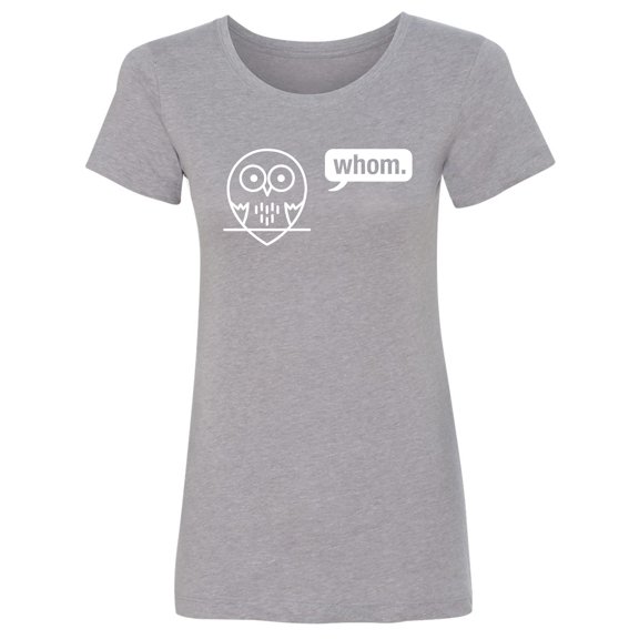 Whom (owl) Womens crewneck tee