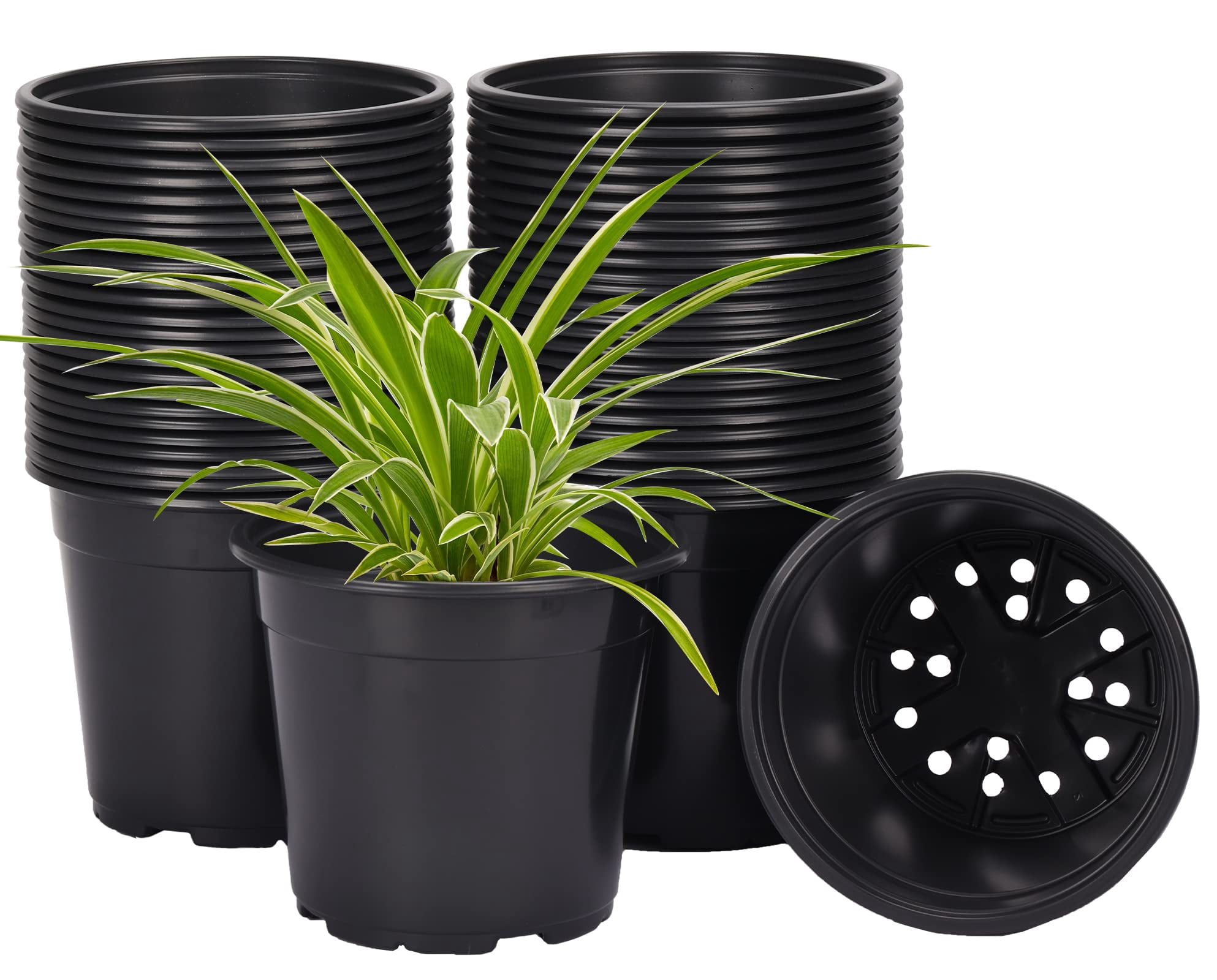 50 Pack 1 MMF7 Gallon Nursery Pots Flexible Plastic Plant