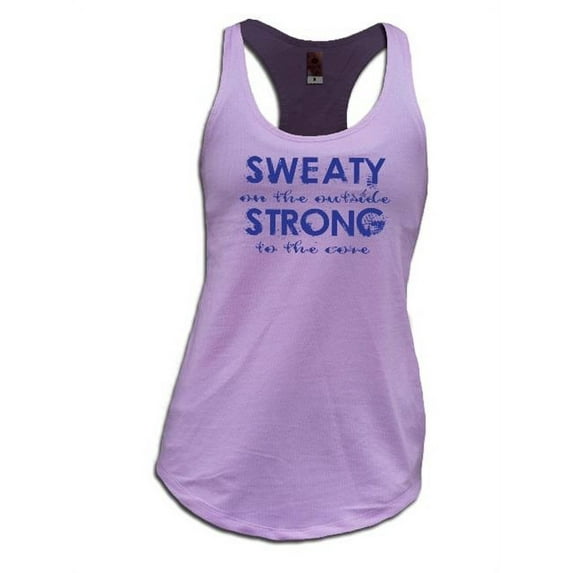Whooha Gear 115-6933-L-S Sweaty On The Outside Terry Racer Back Tank- Lilac, Small 6-8