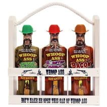 'Whoop Ass Hot Sauce" Wooden Crate Gift Set