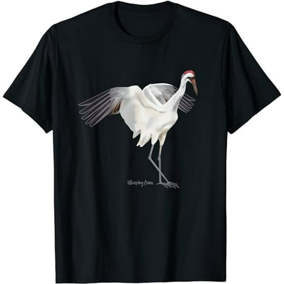 Whooping Crane Graphic Wildlife Bird Watching T-Shirt