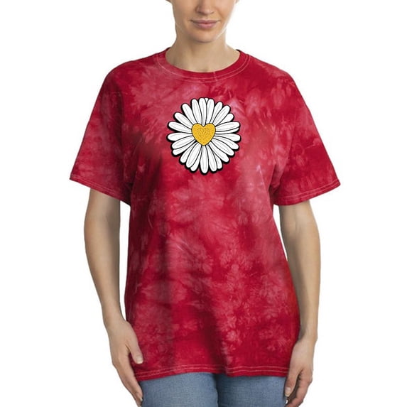 Whoopsie Daisy Heart Core Tie Dye Crystal Women - Women , Red, 2XL