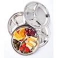 thumbnail image 1 of WhopperIndia Stainless Steel Round Dining Plate 4 Compartment Thali, dinner plate, camping plate, reusable thali, outdoor & indoor plate 12.5 inch, 1 of 5