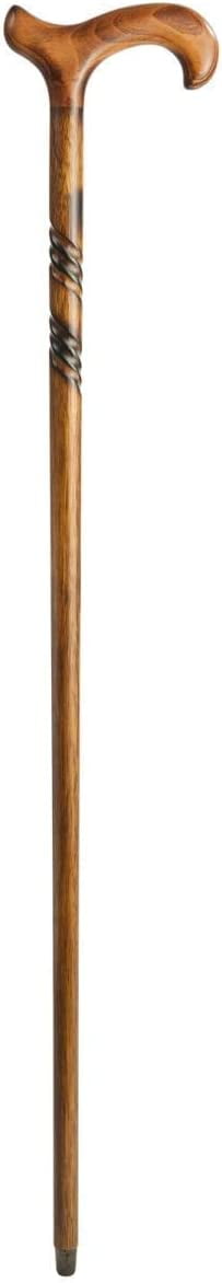Brazos Rustic Wood Walking Cane, Twisted Hardwood, American Style