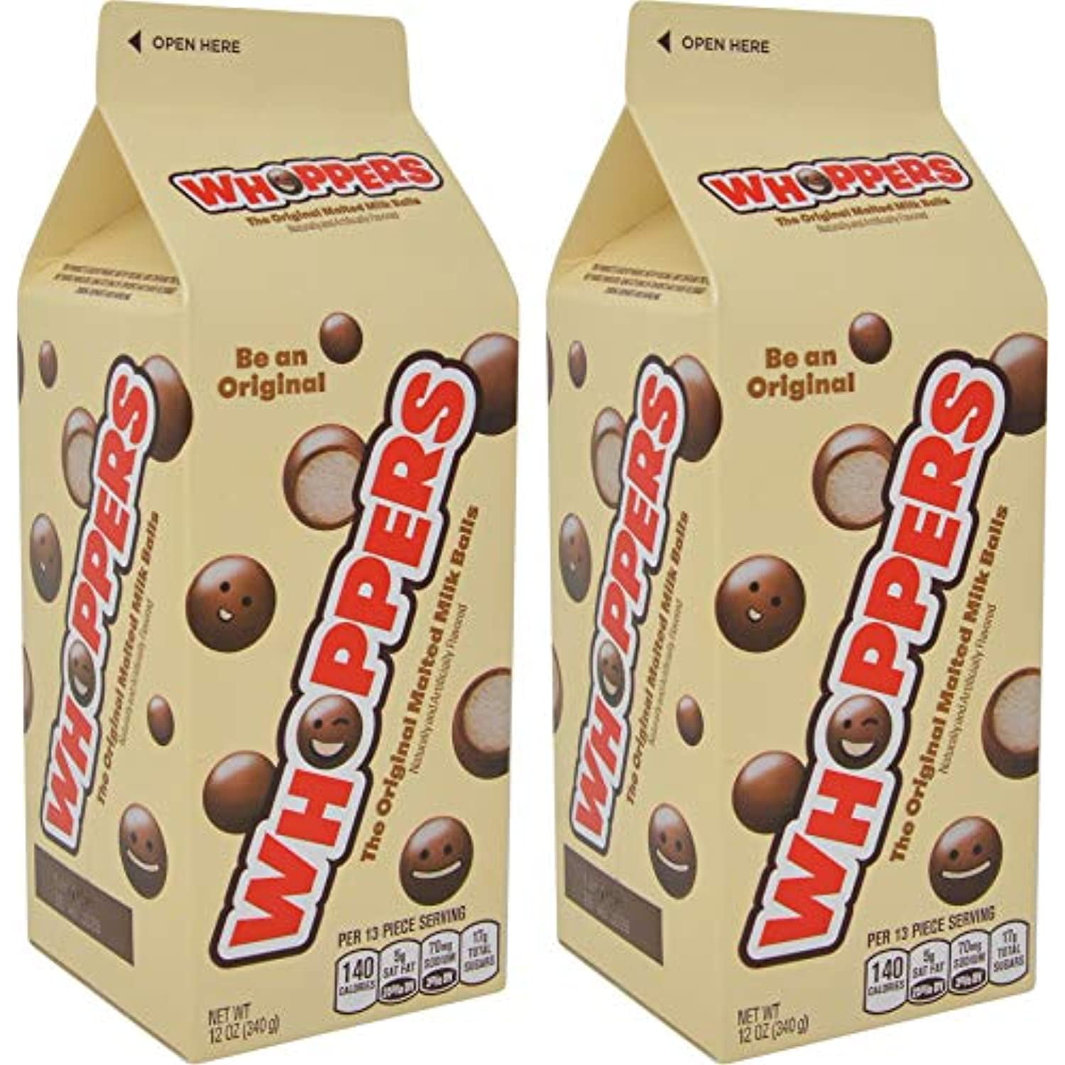 Whoppers Malted Milk Balls, 12 Oz Cartons (Pack Of 2)