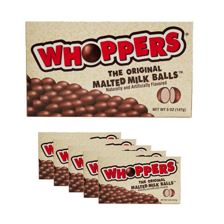 Whoppers Malted Milk Balls, 5-Ounce Box (Pack of 6)