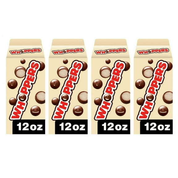 Whoppers Malted Milk Balls Candy, Box 12 oz4 pack)
