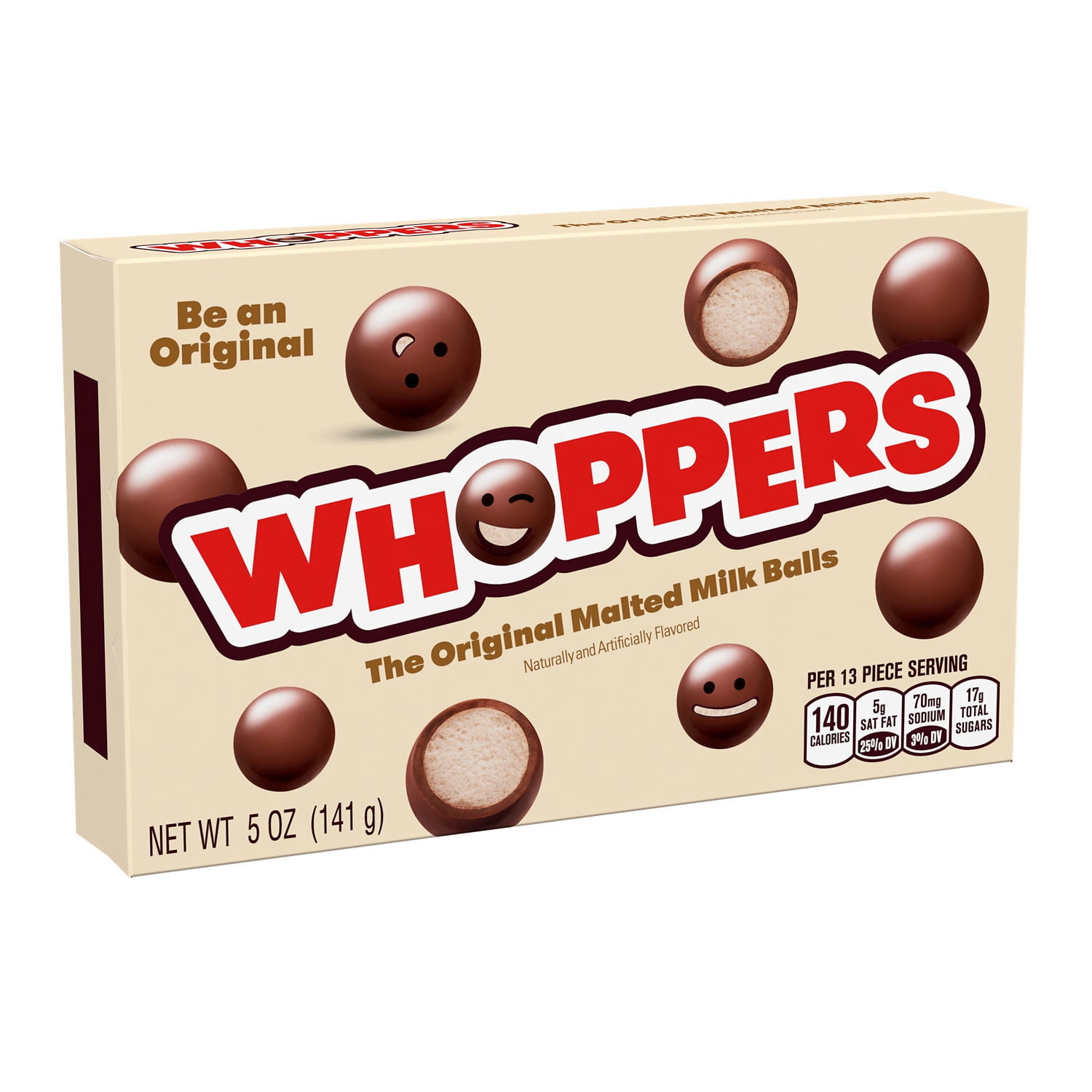 Whoppers Malted Milk Balls Candy, Box 5 oz 