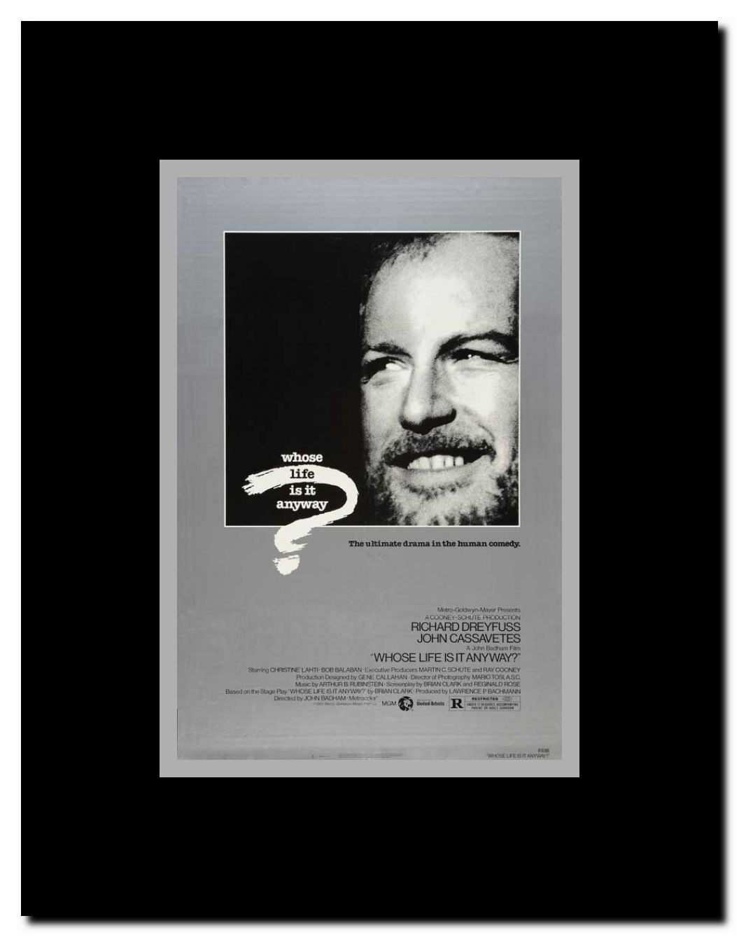 Whose Life Is It Anyway? Framed Movie Poster